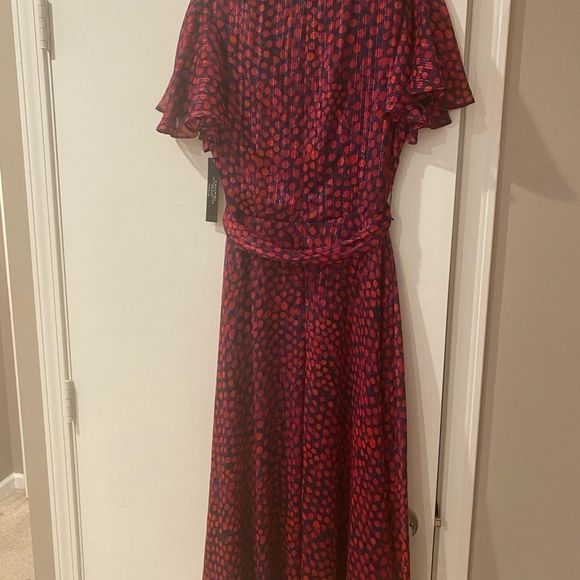 Navy Pink Dot Dress - Picture 7 of 10